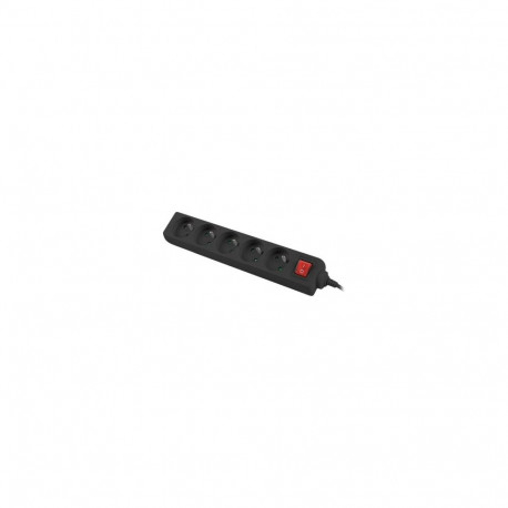 Lanberg Cable Power Strip 3M 5X French Outlets with Switch, Quality-Grade Copper | PS1-05E-0300-BK