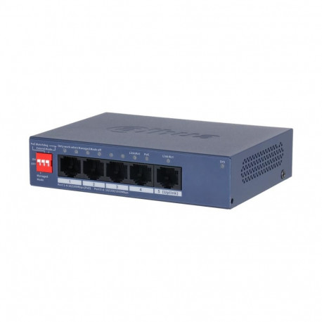 Switch|DAHUA|DH-CS4005-4ET1GT-36|Switch layer L2|4xRJ-45 ports|RJ-45 Ports Type Fast Ethernet (10/10