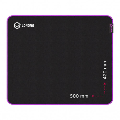 Lorgar Main 315, Gaming mouse pad, High-speed surface, Purple anti-slip rubber base, size: 500mm x 4
