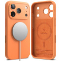 Kaitseümbris Silicone Magnetic, Apple iPhone 17 Pro, oranž, MagSafe ühilduv, Ringke