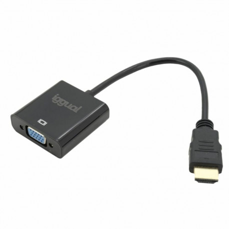 HDMI Kaabel iggual IGG317303 Must WUXGA