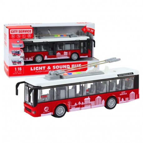 Trollibuss 1:16, tuled ja helid, vedu, valge-punane