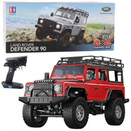 Auto terenowe kaugjuhitav RC Land Rover Defender 90 punane 1:14