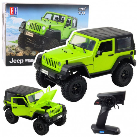 Auto terenowe kaugjuhitav RC Jeep Wrangler Rock Crawler roheline 1:14