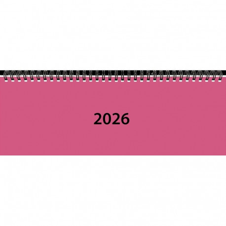 Lauakalender Classic, fuksiaroosa, Õhukesed plastkaaned 2026a.