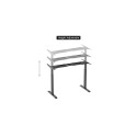 Adjustable Height Table Up Up Bjorn Black, Table top M White