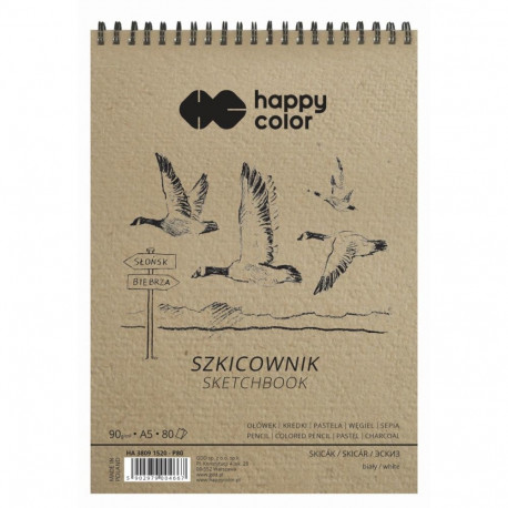 Visandiplokk Linnud A6, 90g/80lk - valged lehed