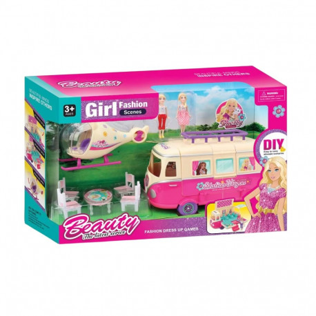 Nuku mängukomplekt buss ja kopter