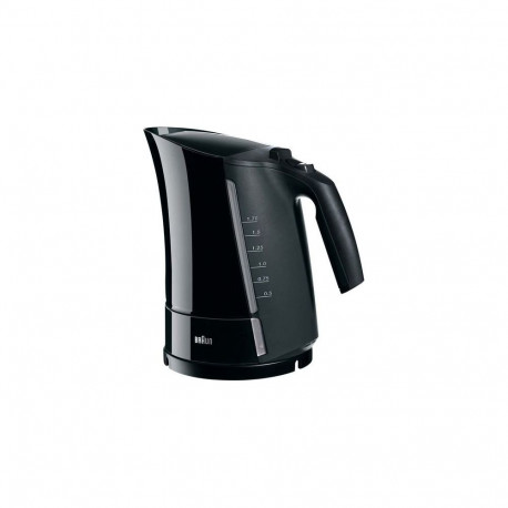 Braun WK 300 Standard kettle, Plastic, Black, 2200 W, 360 rotational base, 1.7 L