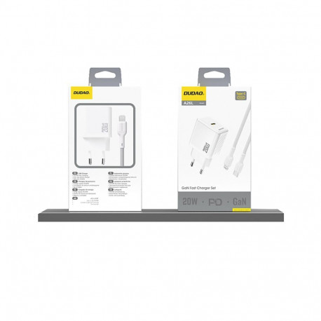 Dudao Dudao A26 PD20W GaN USB-C Charger - White