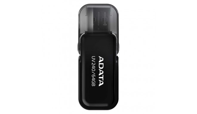 ADATA MEMORY DRIVE FLASH USB2 64GB/BLACK AUV240-64G-RBK
