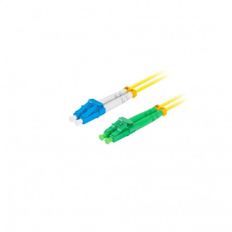 FIBER OPTIC PATCHCORD SM LC/APC-LC/UPC DUPLEX 1M LSZH G657A1 3.0MM YELLOW LANBERG