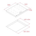 Built in induction hob Teka black