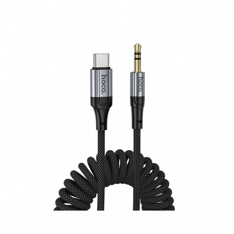 Cable AUX Jack 3,5 mm to USB C Hoco 1,5 m UPA33B black