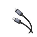 Cable USB C to Lightning Hoco PD 27W with display 1 m X118 black