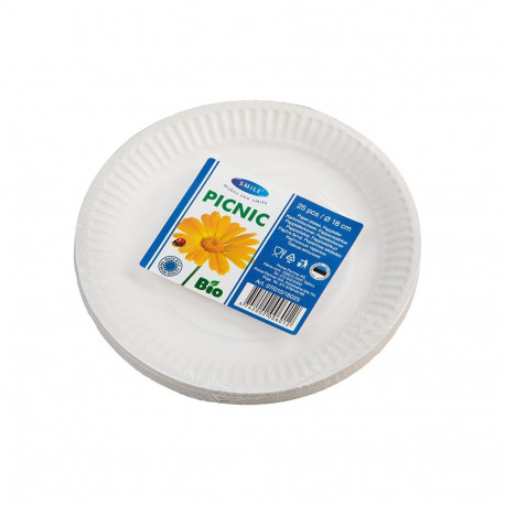 Smile papptaldrikud 18cm, 25tk