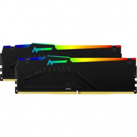 DIMM 32 GB DDR5-5600 (2x 16 GB) Dual-Kit (schwarz, KF556C36BBEAK2-32, FURY Beast RGB, INTEL XMP, AMD