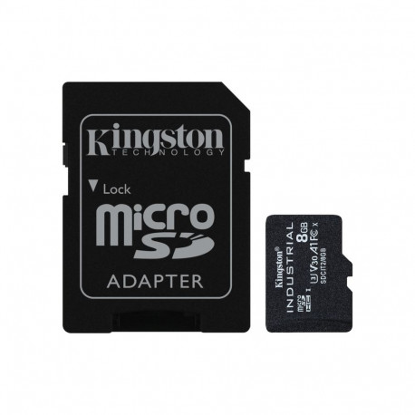 Kingston Industrial 8GB microSDHC Memory Card (Black, UHS-I U3, Class 10, V30, A1)