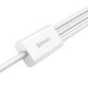 Baseus Superior Series USB-A - USB-C / Lightning / micro USB 3.5A cable 1m - white