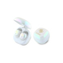 Guess Bluetooth headphones GUTWSJ144ESH TWS + docking station white/white Iridescent 4G Printed Logo