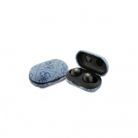 TWS Guess 4G Metal Bluetooth headphones with ENC docking station - blue