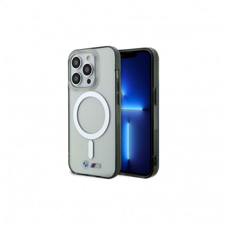 BMW Silver Ring MagSafe case for iPhone 15 Pro - transparent