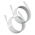 Baseus Simple Wisdom Lightning / USB-C Cable 20W 1.5 m 2 pcs - White