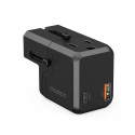 Choetech PD6038 USB-C USB-A PD 20W Travel Charger USA EU UK AU - Black