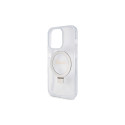 Guess Ring Stand Script Glitter MagSafe case for iPhone 15 Pro - transparent