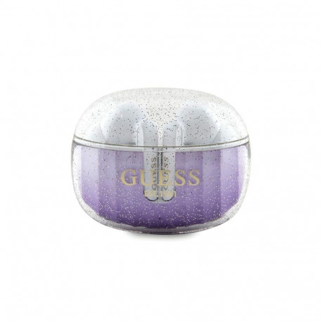 Guess Glitter Gradient TWS Bluetooth headphones with docking station - purple
