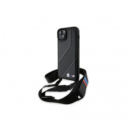 BMW M Edition Carbon Stripe & Strap case for iPhone 15 / 14 / 13 - black