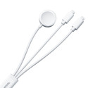 Joyroom S-IW007 3-in-1 cable USB-A magnetic charger - Lightning 1.2m - white Joyroom S-IW007 3-in-1 cable USB-A magnetic charger - Lightning 1.2m - white