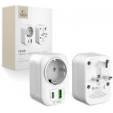 Tech-Protect reisiadapter TA100 UK-EU, valge