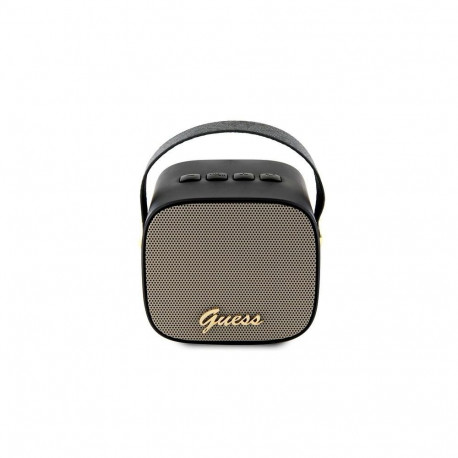 Guess Bluetooth speaker GUWSB2P4SMK Speaker mini black/black 4G Leather Script Logo with Strap