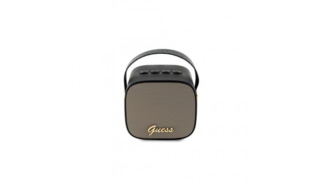 Guess Bluetooth speaker GUWSB2P4SMK Speaker mini black/black 4G Leather Script Logo with Strap