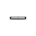 LANBERG patch panel tühi 12 porti 1U 10" must