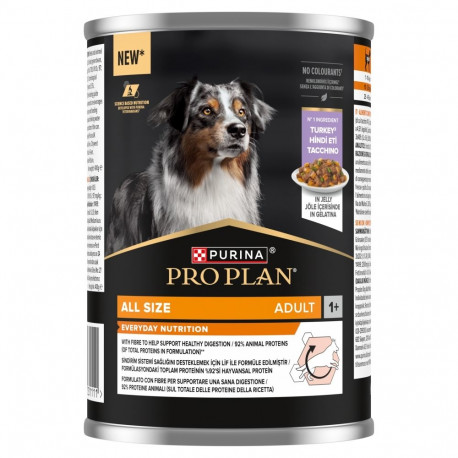 PURINA Pro Plan igapäevane toit kõikidele suurustele täiskasvanud kalkun želees märg koeratoit 400g
