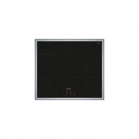 Siemens iQ300 EH645BFB6E hob Black, Stainless steel Built-in 60 cm Zone induction hob 4 zone(s)