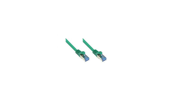 Alcasa Cat6a 1.5m networking cable Green S/FTP (S-STP)
