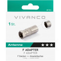 Vivanco adapter F-plug - Coaxial socket