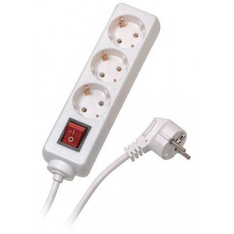 Vivanco extension cord 3 sockets 1.4m, white