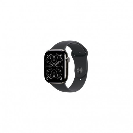Apple Watch Series 11 GPS + Cellular 42mm Slate Titanium Case with Black Sport Band - S/M