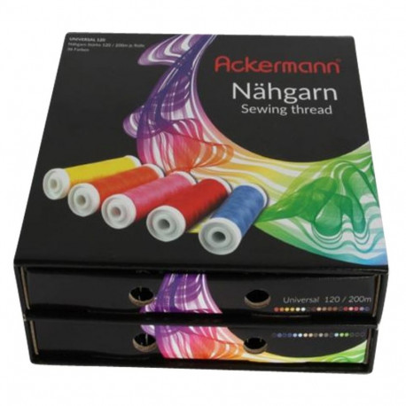 Ackermann must õmblusniitide komplekt