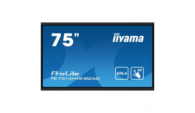 "189,3cm/75"" (3840x2160) iiyama ProLite TE7514MIS-B2AG 16:9 4K UHD VA Touch 8ms 60Hz 24/7 4xHDMI DP