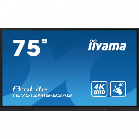 "189,3cm/75"" (3840x2160) iiyama ProLite TE7512MIS-B3AG 16:9 K UHD IPS 24/7 Digital Signage 8ms 60Hz
