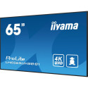 "165cm/65"" (3840x2160) iiyama ProLite LH6565UHSB-B1 16:9 4K UHD IPS Touch 8ms 60Hz 24/7 2xHDMI DP L