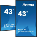 "109cm/43"" (3840x2160) iiyama ProLite LH4365UHSB-B1 16:9 4K IPS Touch 8ms 60Hz 24/7 2xHDMI DP LAN W