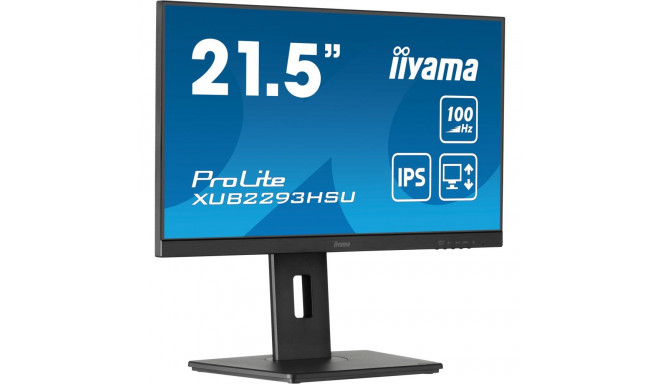 21,5" IPS-panel, 1920x1080@100Hz, 15cm Height Adj. Stand, 300cd/m², Speakers, HDMI, DisplayPort, 1ms