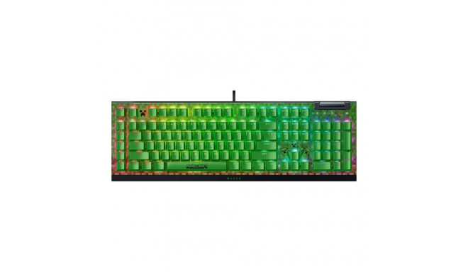 Razer BlackWidow V4 X mänguklaviatuur juhtmega US Minecraft Edition Razer Green mehaanilised lülitid