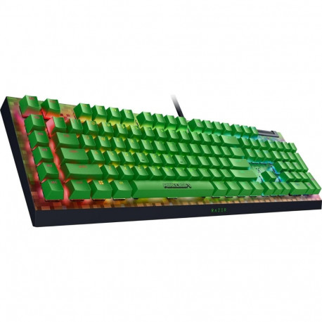 Razer BlackWidow V4 X | Gaming keyboard | Wired | US | Minecraft Edition | Razer Green Mechanical Sw